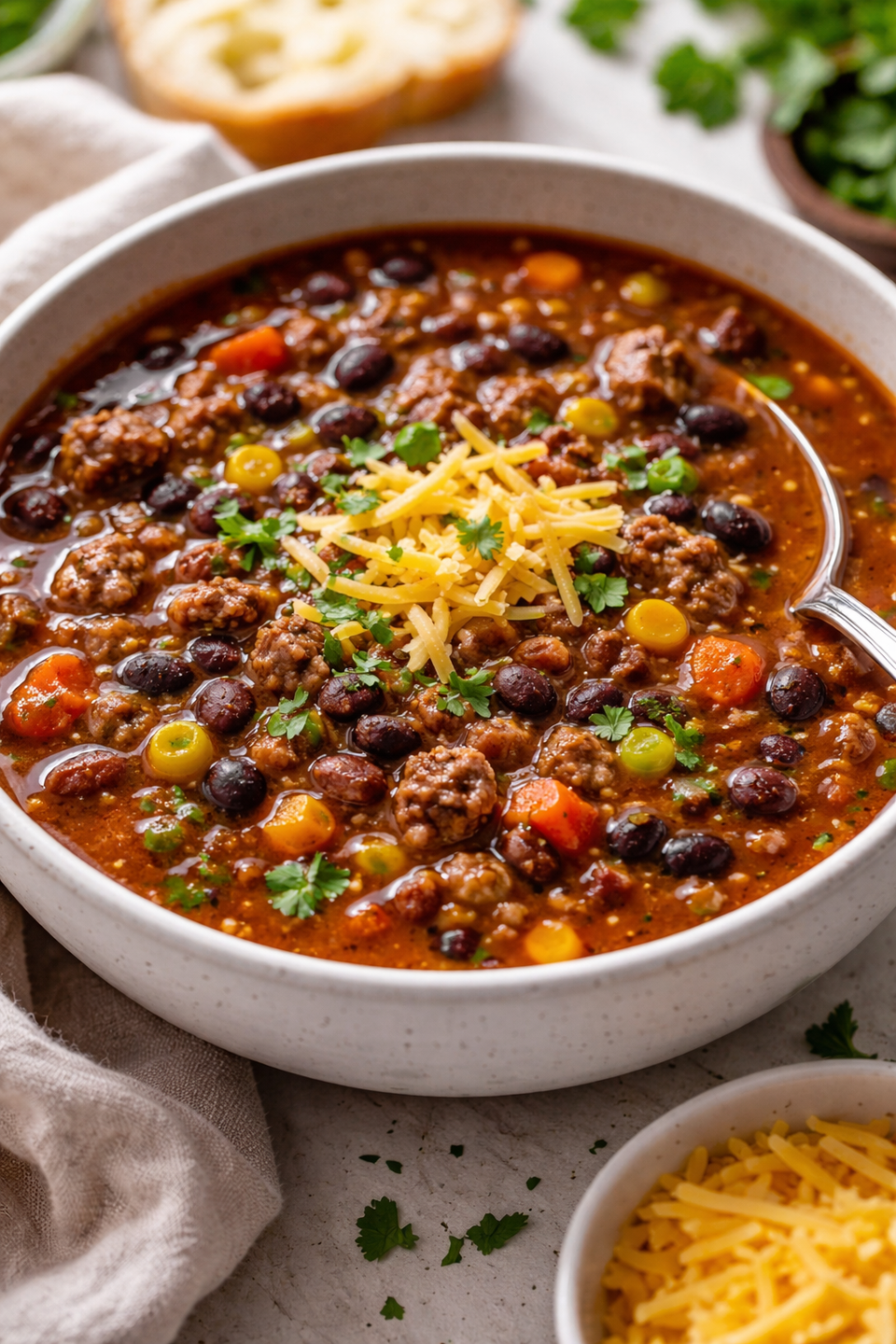 Hearty Beef & Black Bean Soup (High-Protein & Meal-Prep Friendly)