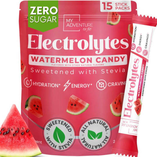 Watermelon Candy Electrolytes – 15 Ct. Stick Packs | Zero Sugar Hydration