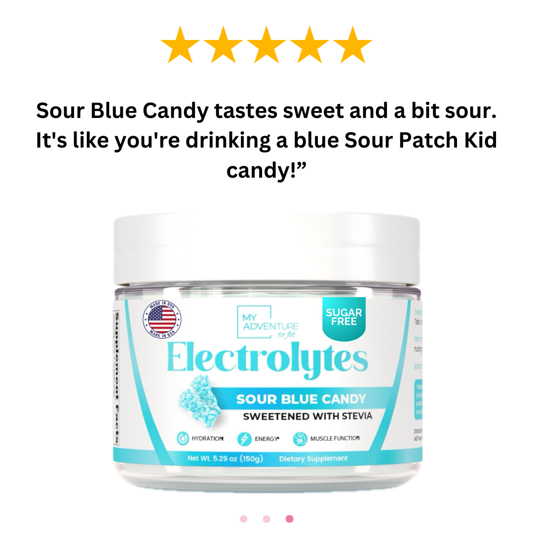 Sour Blue Candy Electrolytes - 30 Servings | Zero Sugar Hydration