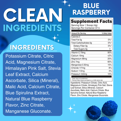 Blue Raspberry Electrolytes My Adventure to Fit Canister Tiffany Plate Tiktok Hydration Powder Drink Sugar Free Nutrition Facts Calories 