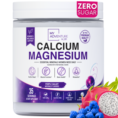 RELAXING DRINK MIX Stress & Cramp Support | Purple Galaxy Calcium & Magnesium | ZERO SUGAR | 35 Servings