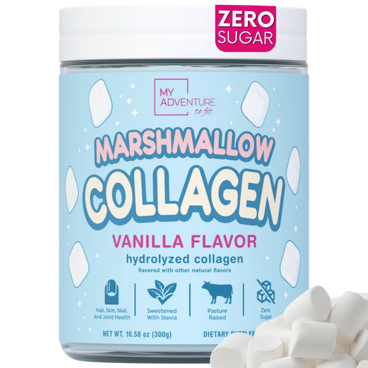 Marshmallow Vanilla Collagen Bovine Hydrolyzed - ZERO SUGAR - 30 Servings