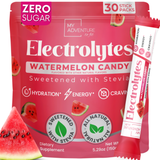Watermelon Candy Electrolytes | ZERO SUGAR Hydration | 30 Count Sticks