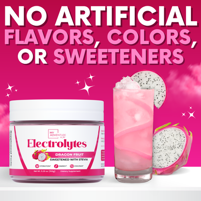 Dragon Fruit Electrolytes – 37 Serving Canister | Zero Sugar Hydration