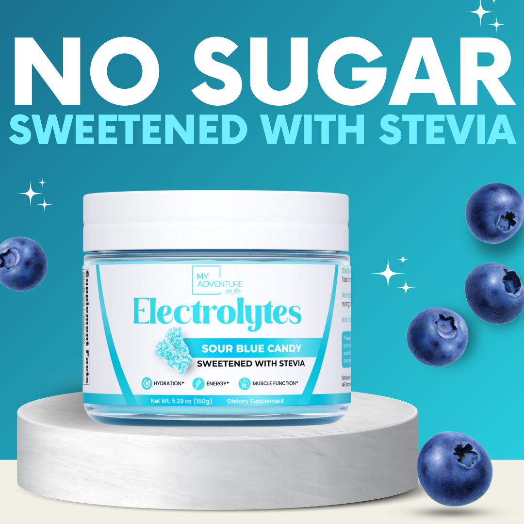 Electrolytes - Sour Blue Candy - My Adventure to Fit