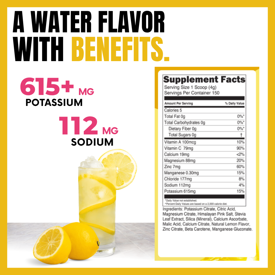Lemon Candy Electrolytes | ZERO SUGAR Hydration | FAMILY SIZE - 150 Servings