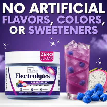 NEW LAUNCH! Purple Galaxy Electrolytes | ZERO SUGAR Hydration | 37 Servings