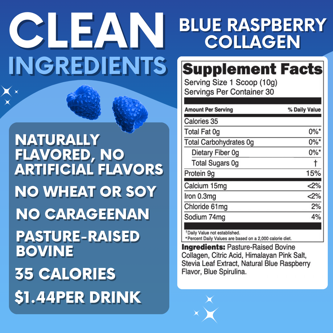 Blue Raspberry Collagen Drink Mix