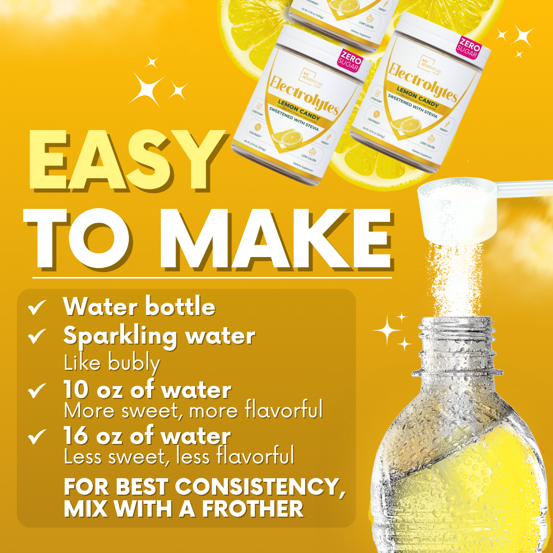 Lemon Candy Electrolytes | ZERO SUGAR Hydration | FAMILY SIZE - 150 Servings