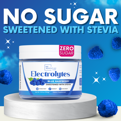 Blue Raspberry Electrolytes | ZERO SUGAR Hydration | 37 Servings