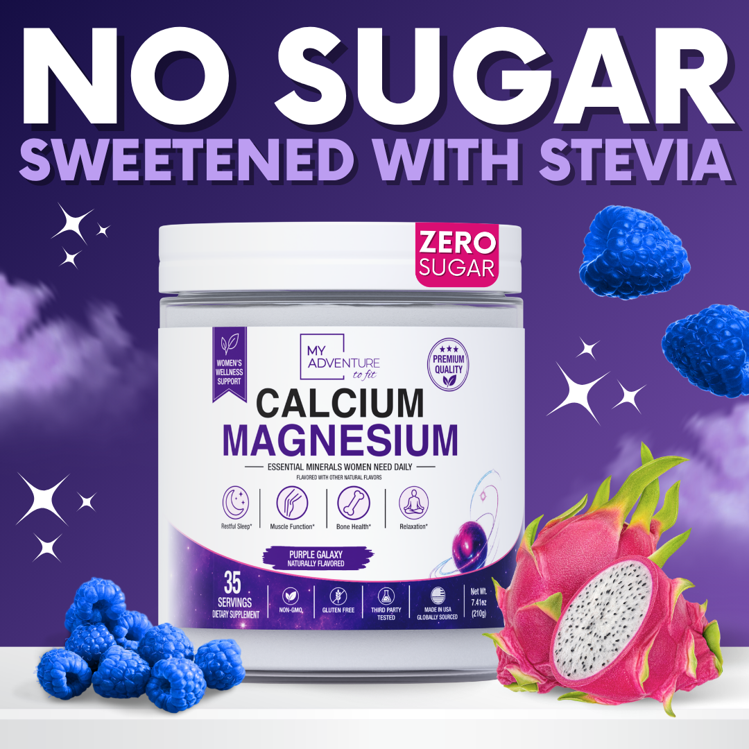 RELAXING DRINK MIX Stress & Cramp Support | Purple Galaxy Calcium & Magnesium | ZERO SUGAR | 35 Servings