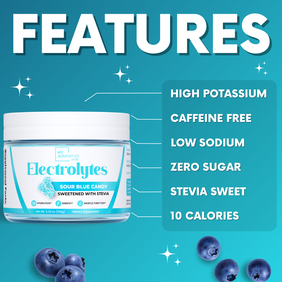 Electrolytes - Sour Blue Candy - My Adventure to Fit