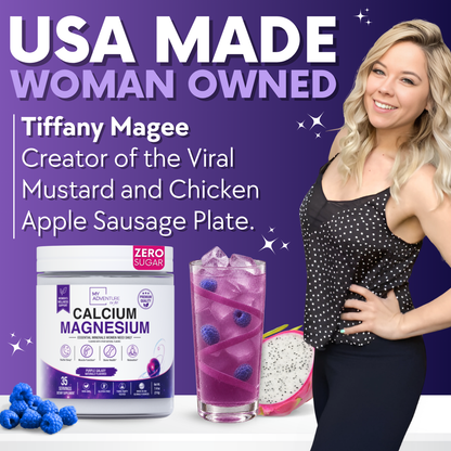 RELAXING DRINK MIX Stress & Cramp Support | Purple Galaxy Calcium & Magnesium | ZERO SUGAR | 35 Servings