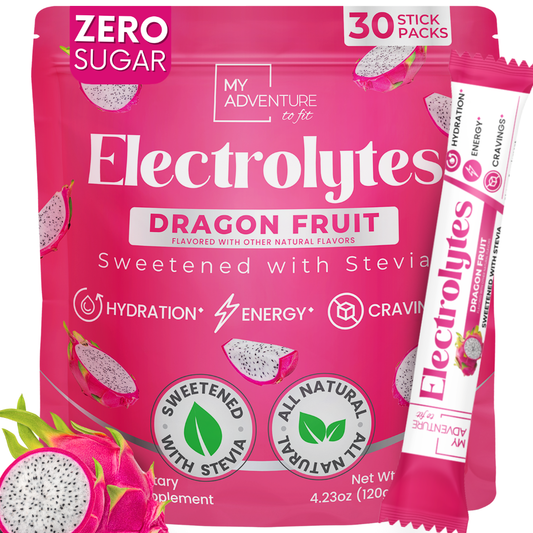 Dragon Fruit Electrolytes | ZERO SUGAR Hydration | 30 Count Sticks