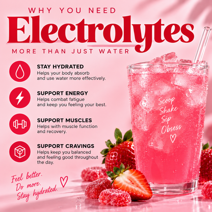*limited edition* Strawberry Candy Electrolytes – 37 Serving Canister | Zero Sugar Hydration