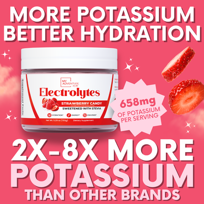 *limited edition* Strawberry Candy Electrolytes – 37 Serving Canister | Zero Sugar Hydration