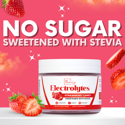 *limited edition* Strawberry Candy Electrolytes – 37 Serving Canister | Zero Sugar Hydration