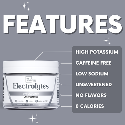 Unflavored Electrolytes Powder – Unsweetened, Zero Sugar Hydration (30 Servings)