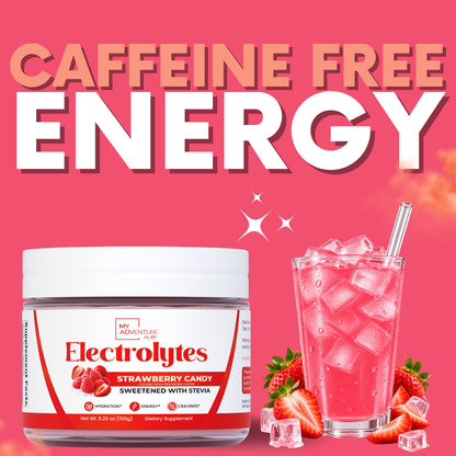 *limited edition* Strawberry Candy Electrolytes – 37 Serving Canister | Zero Sugar Hydration