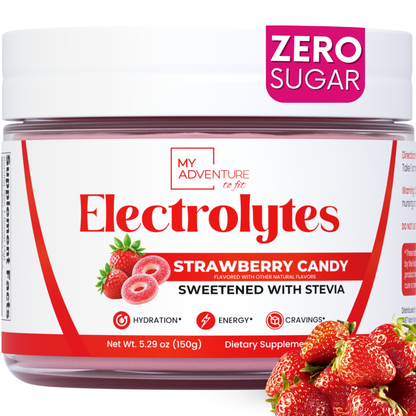 Strawberry Candy Electrolytes | ZERO SUGAR Hydration | 37 Servings