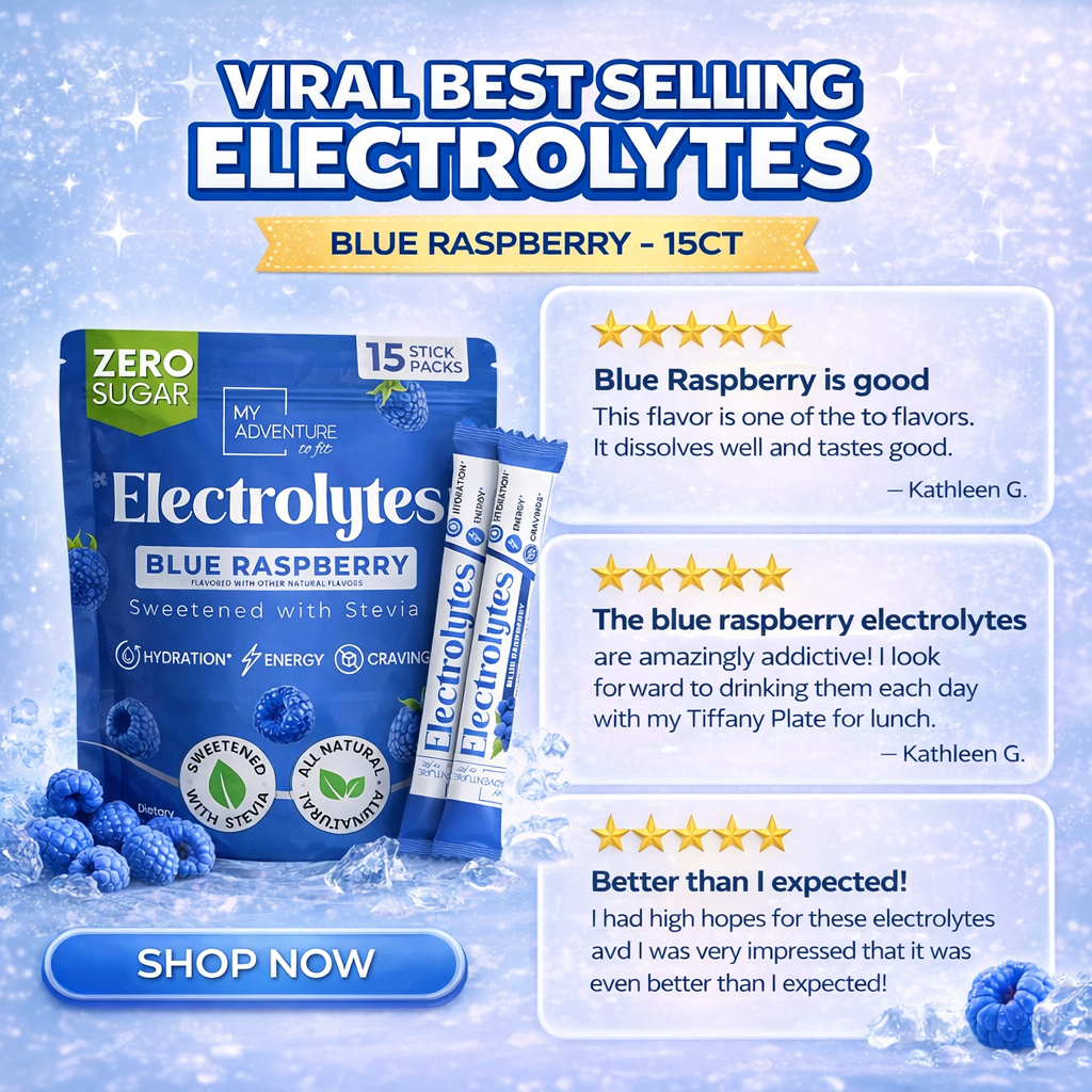 Blue Raspberry Electrolytes – 15 Ct. Stick Packs | Zero Sugar Hydration