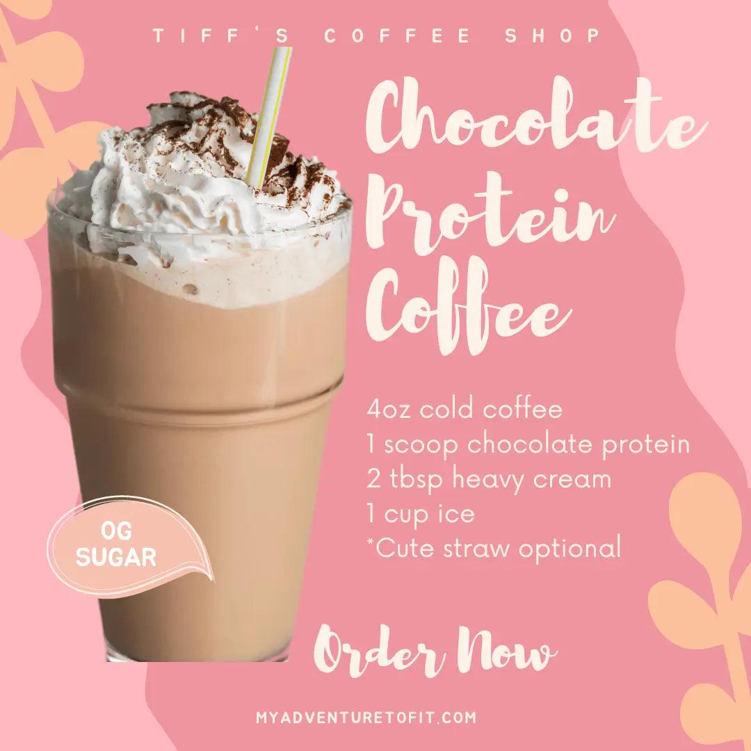 Chocolate Ice Cream Protein - My Adventure to Fit photo of chocolate protein coffee