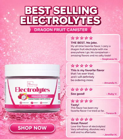 Dragon Fruit Electrolytes – 37 Serving Canister | Zero Sugar Hydration
