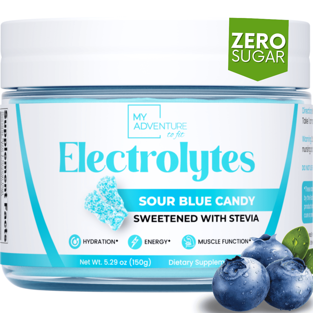 Electrolytes - Sour Blue Candy - My Adventure to Fit