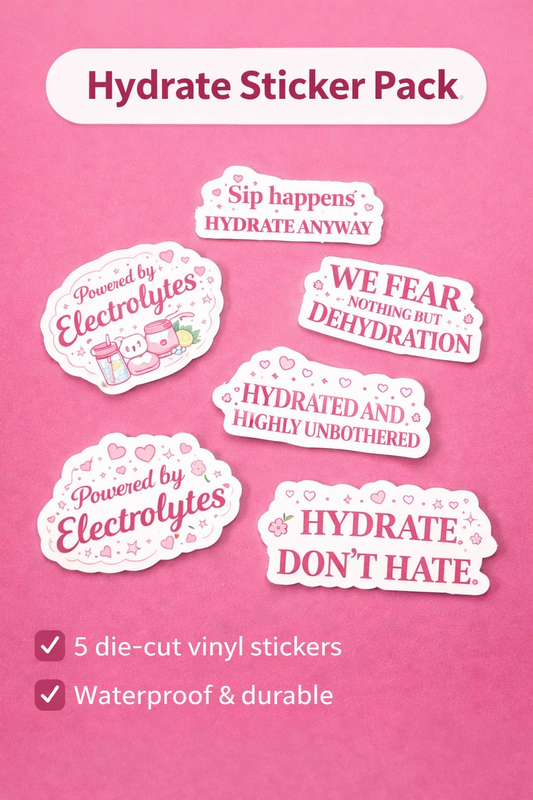 Merch Bundle - Hydration Sticker Pack + Cup 5