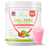 Strawberry Kiwi Calcium Magnesium - 30 Servings | Zero Sugar Stress & Cramp Support