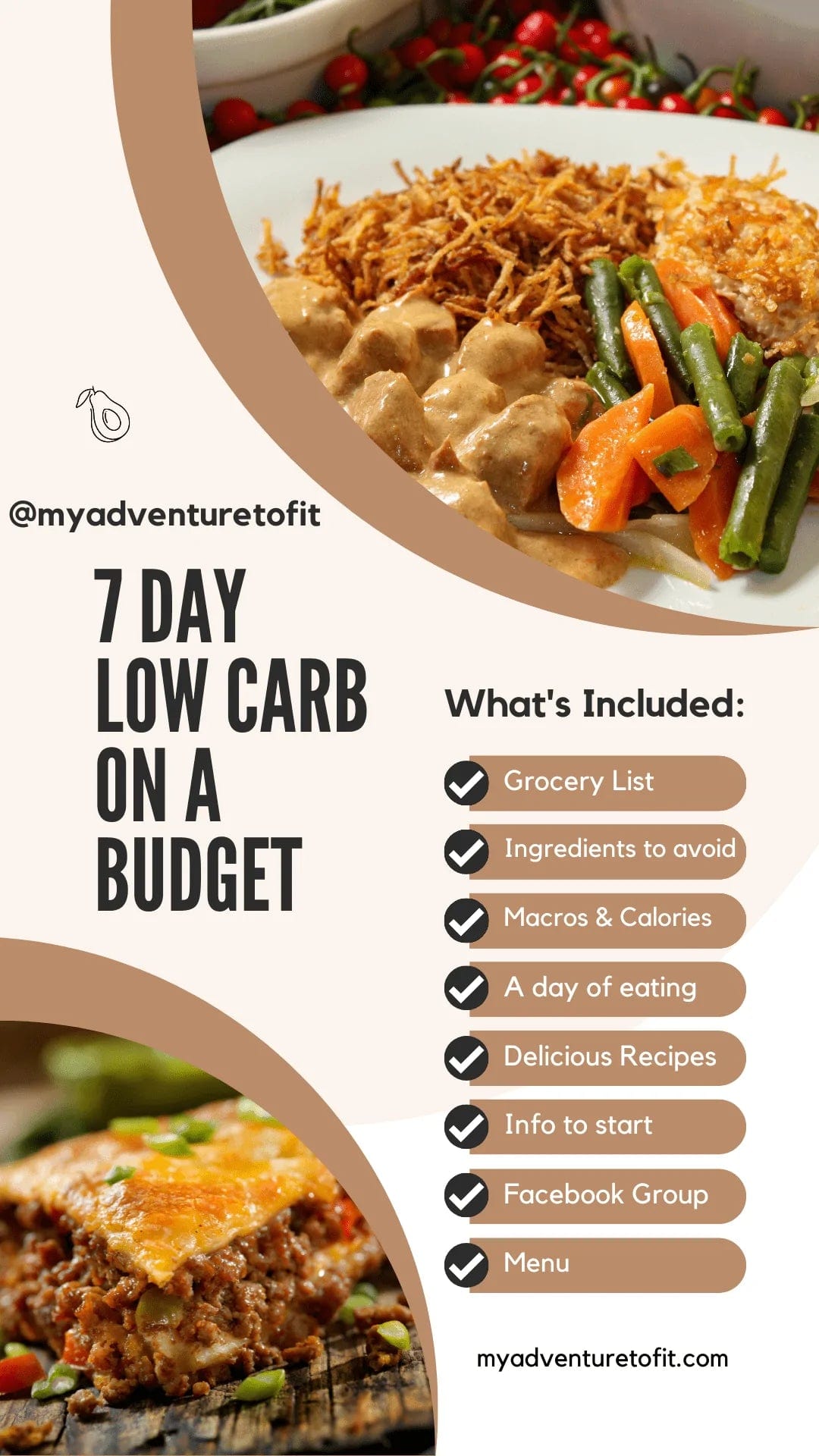Low Carb Meal Plan on a Budget - Instant Delivery to your email - My Adventure to Fit